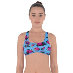 Crown Red Flower Floral Calm Rose Sunflower Got No Strings Sports Bra by Mariart