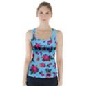 Crown Red Flower Floral Calm Rose Sunflower Racer Back Sports Top View1