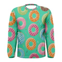 Doughnut Bread Donuts Green Men s Long Sleeve Tee