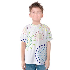 Fireworks Illustrations Fire Partty Polka Kids  Cotton Tee