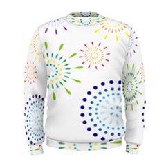 Fireworks Illustrations Fire Partty Polka Men s Sweatshirt by Mariart