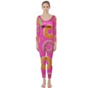 Doughnut Bread Donuts Pink Long Sleeve Catsuit View1