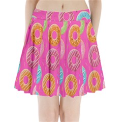 Doughnut Bread Donuts Pink Pleated Mini Skirt