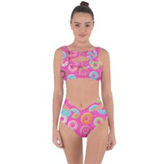 Doughnut Bread Donuts Pink Bandaged Up Bikini Set 