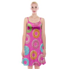 Doughnut Bread Donuts Pink Spaghetti Strap Velvet Dress