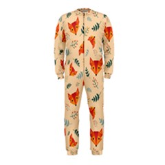 Foxes Animals Face Orange Onepiece Jumpsuit (kids) by Mariart