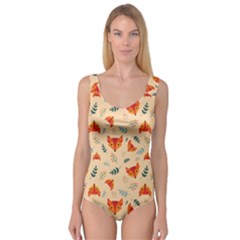 Foxes Animals Face Orange Princess Tank Leotard  by Mariart