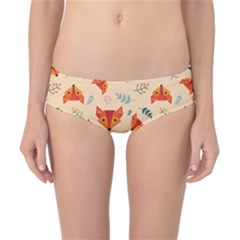 Foxes Animals Face Orange Classic Bikini Bottoms by Mariart