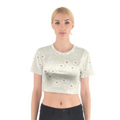 Flower Floral Leaf Cotton Crop Top by Mariart