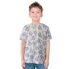 Glass Polka Circle Blue Kids  Cotton Tee