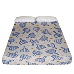 Glass Polka Circle Blue Fitted Sheet (california King Size) by Mariart