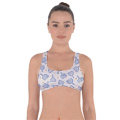 Glass Polka Circle Blue Got No Strings Sports Bra