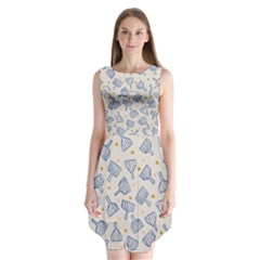 Glass Polka Circle Blue Sleeveless Chiffon Dress   by Mariart