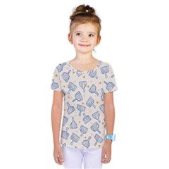 Glass Polka Circle Blue Kids  One Piece Tee