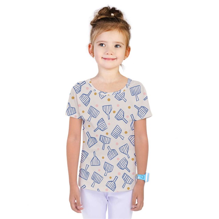 Glass Polka Circle Blue Kids  One Piece Tee