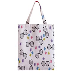 Glasses Bear Cute Doll Animals Zipper Classic Tote Bag