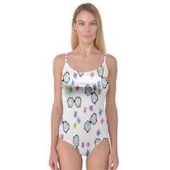 Glasses Bear Cute Doll Animals Camisole Leotard  by Mariart