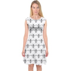 Bee Wasp Sting Capsleeve Midi Dress by Mariart