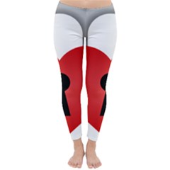 Heart Padlock Red Love Classic Winter Leggings by Mariart