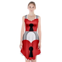 Heart Padlock Red Love Racerback Midi Dress by Mariart