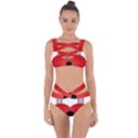 Heart Padlock Red Love Bandaged Up Bikini Set  View1