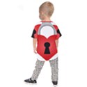 Heart Padlock Red Love Kids Raglan Tee View2