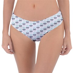 Glasses Black Blue Reversible Classic Bikini Bottoms