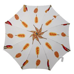 Hot Dog Buns Sate Sauce Bread Hook Handle Umbrellas (large) by Mariart