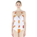 Hot Dog Buns Sate Sauce Bread Halter Swimsuit View1