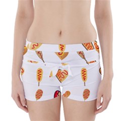 Hot Dog Buns Sate Sauce Bread Boyleg Bikini Wrap Bottoms by Mariart