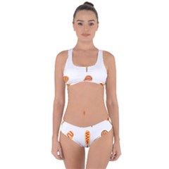 Hot Dog Buns Sate Sauce Bread Criss Cross Bikini Set by Mariart