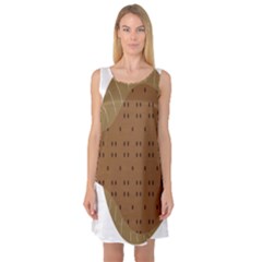 Illustrain Animals Reef Fish Sea Beach Water Seaword Brown Polka Sleeveless Satin Nightdress by Mariart