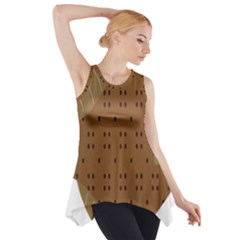 Illustrain Animals Reef Fish Sea Beach Water Seaword Brown Polka Side Drop Tank Tunic