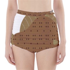 Illustrain Animals Reef Fish Sea Beach Water Seaword Brown Polka High-waisted Bikini Bottoms