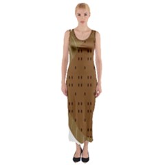 Illustrain Animals Reef Fish Sea Beach Water Seaword Brown Polka Fitted Maxi Dress by Mariart