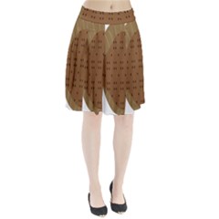 Illustrain Animals Reef Fish Sea Beach Water Seaword Brown Polka Pleated Skirt by Mariart