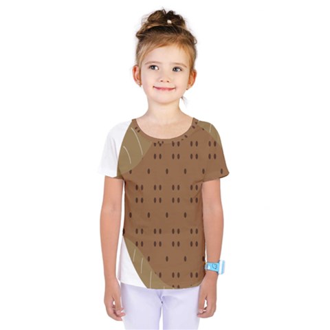 Illustrain Animals Reef Fish Sea Beach Water Seaword Brown Polka Kids  One Piece Tee by Mariart