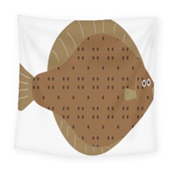 Illustrain Animals Reef Fish Sea Beach Water Seaword Brown Polka Square Tapestry (large) by Mariart