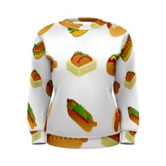 Hot Dog Buns Sauce Bread Women s Sweatshirt by Mariart