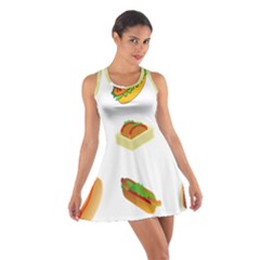 Hot Dog Buns Sauce Bread Cotton Racerback Dress by Mariart