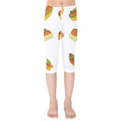 Hot Dog Buns Sauce Bread Kids  Capri Leggings 