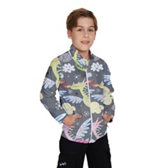 Dragonfly Animals Dragom Monster Fair Cloud Circle Polka Wind Breaker (kids) by Mariart