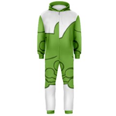 Illustrain Frog Animals Green Face Smile Hooded Jumpsuit (men)  by Mariart