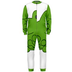 Illustrain Frog Animals Green Face Smile Onepiece Jumpsuit (men)  by Mariart