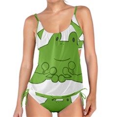 Illustrain Frog Animals Green Face Smile Tankini