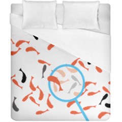 Illustrain Goldfish Fish Swim Pool Duvet Cover (california King Size) by Mariart