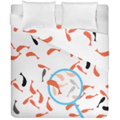 Illustrain Goldfish Fish Swim Pool Duvet Cover Double Side (california King Size)