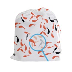 Illustrain Goldfish Fish Swim Pool Drawstring Pouches (xxl) by Mariart