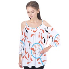 Illustrain Goldfish Fish Swim Pool Flutter Tees