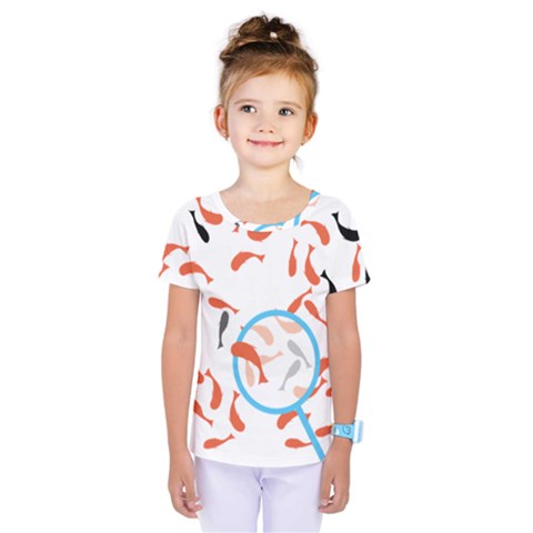 Illustrain Goldfish Fish Swim Pool Kids  One Piece Tee by Mariart